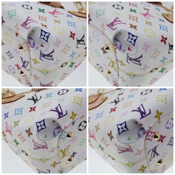 LOUIS VUITTON Monogram Multicolor Annie MM Tote Bag White M40307 LV Auth hk795SM - Picture 14 of 16